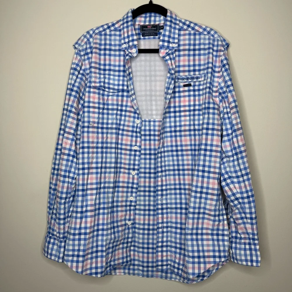 Vineyard Vines Harbor Performance Plaid Shirt. - Picture 1 of 7